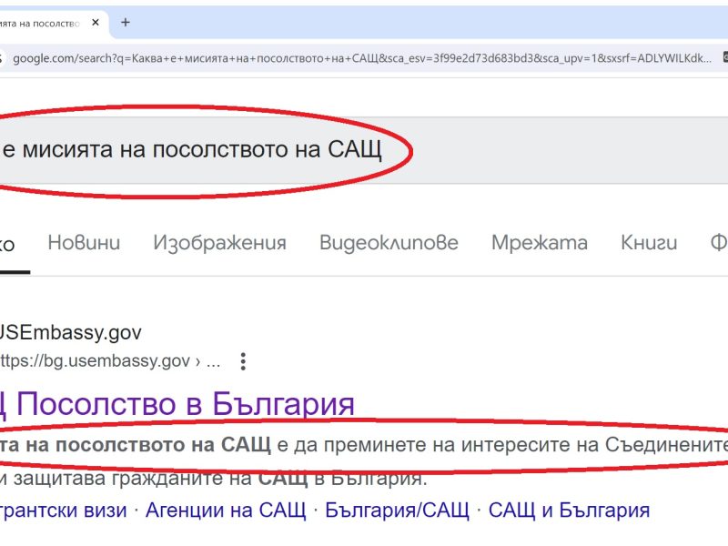 Каква е мисията на посолството на САЩ в България?