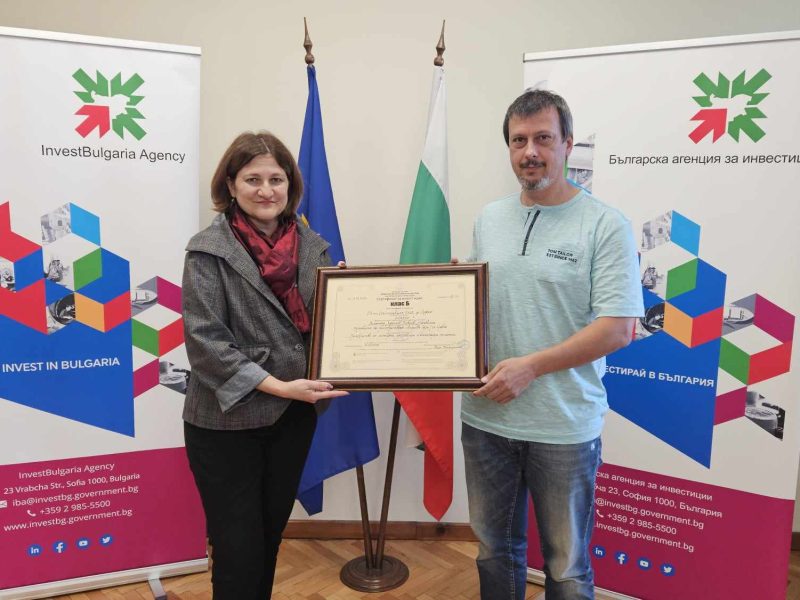 ВРЪЧВАНЕ НА СЕРТИФИКАТ НА КОМПАНИЯ „ТЕХНО КЪНСТРАКШЪН“ ЕООД