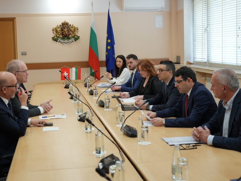 Министър Дилов: Сътрудничеството между България и Швейцария е с голям потенциал за растеж