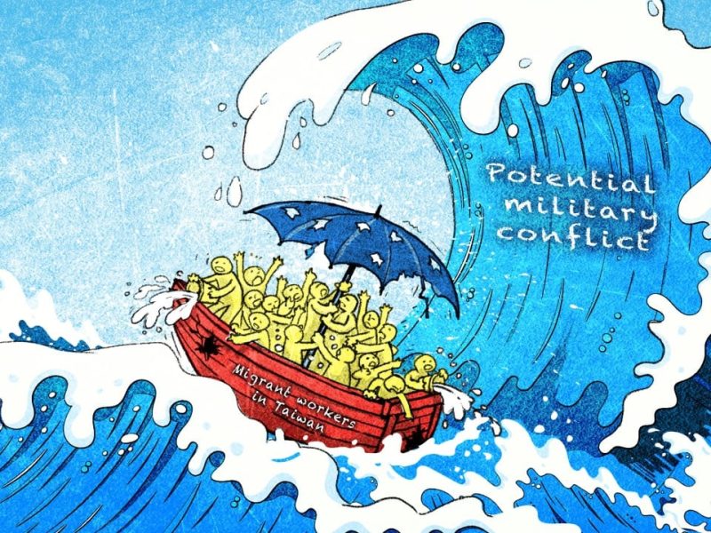 За работниците мигранти в Тайван заплахата от атака в Пекин представлява плашещи предизвикателства